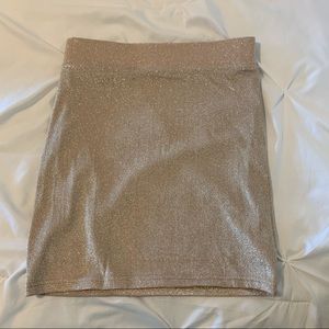 Forever 21 Sparkly Gold Skirt